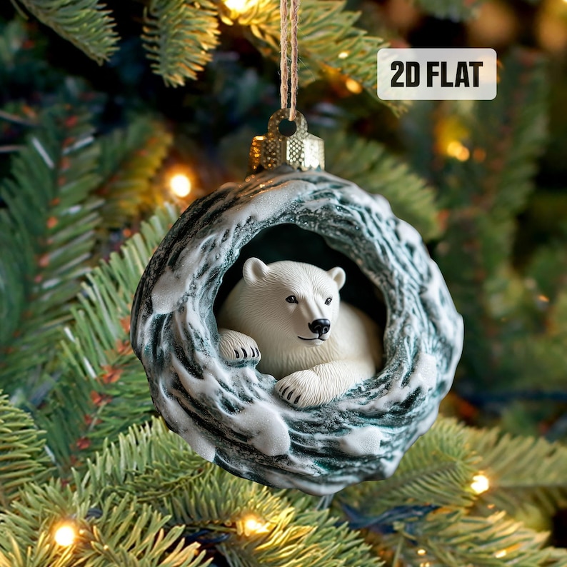 Polar Bear 3D Effects Ornament