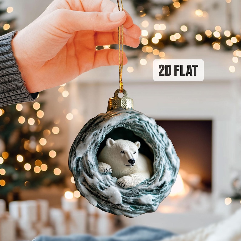 Polar Bear 3D Effects Ornament
