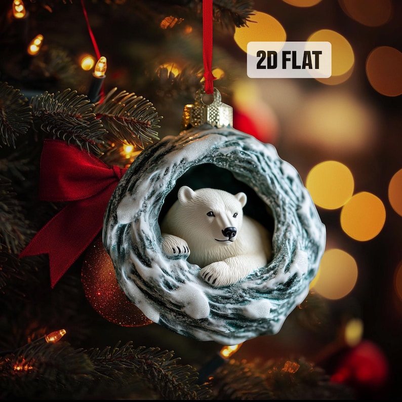 Polar Bear 3D Effects Ornament