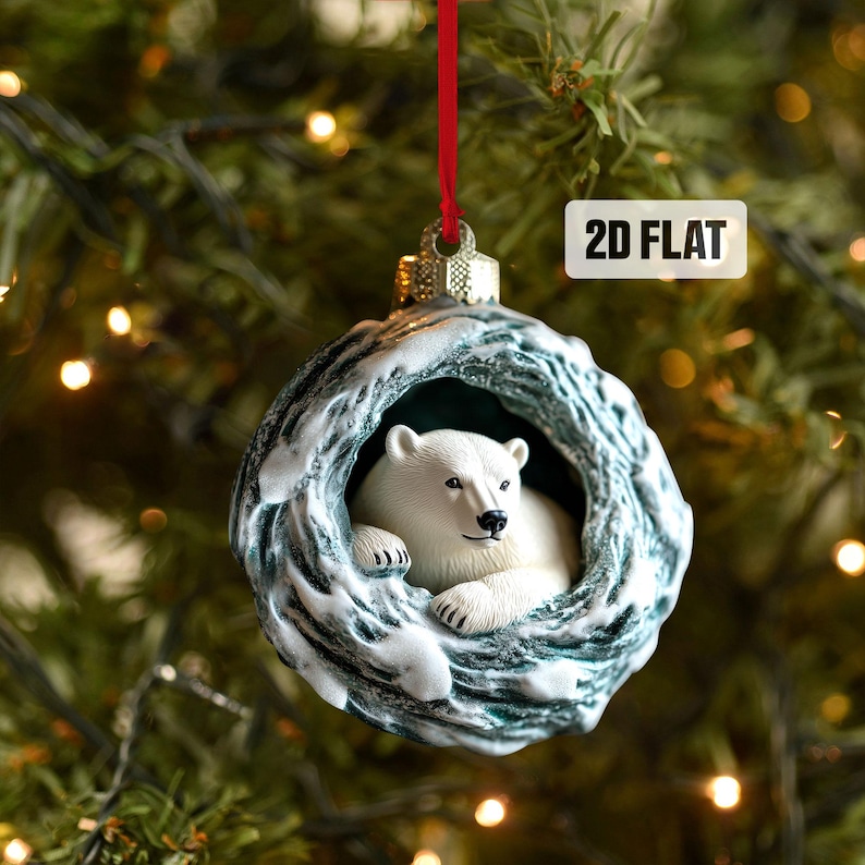 Polar Bear 3D Effects Ornament