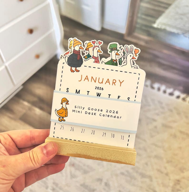 2026 Silly Goose Mini Desk Calendar