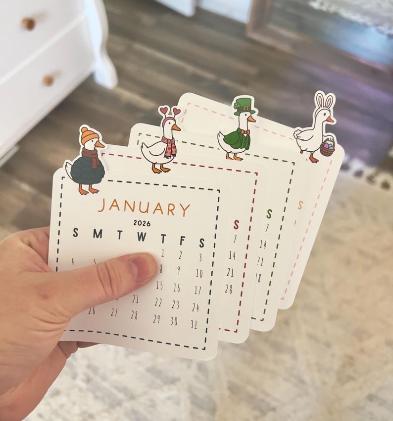 2026 Silly Goose Mini Desk Calendar