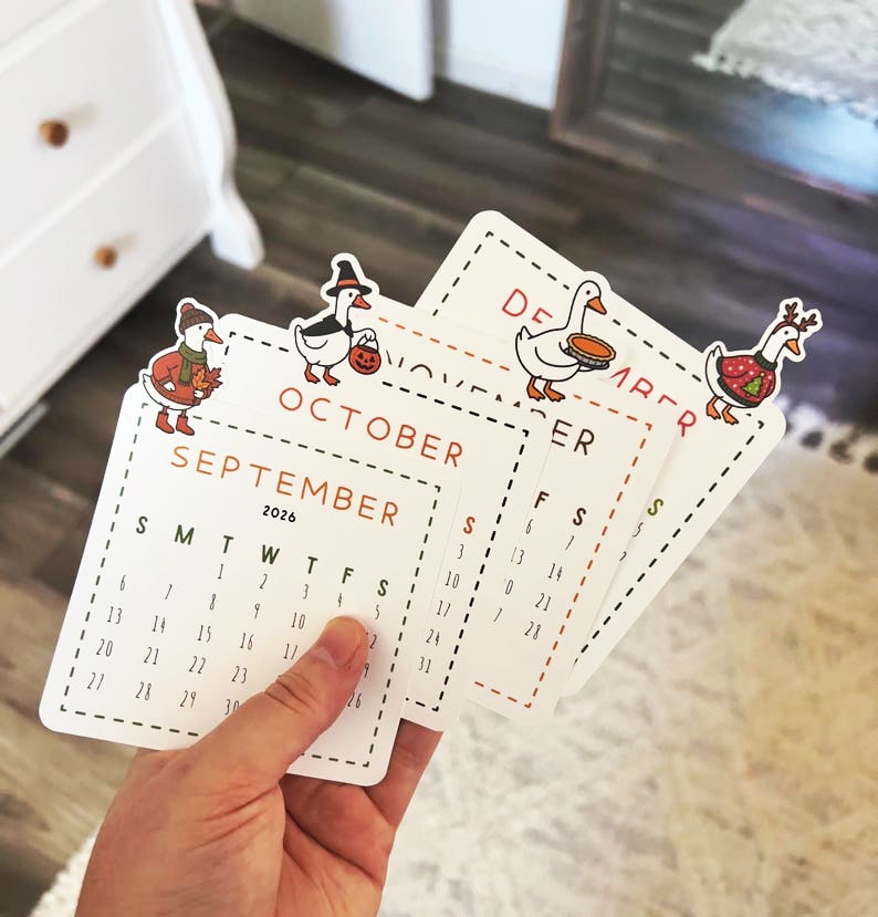 2026 Silly Goose Mini Desk Calendar