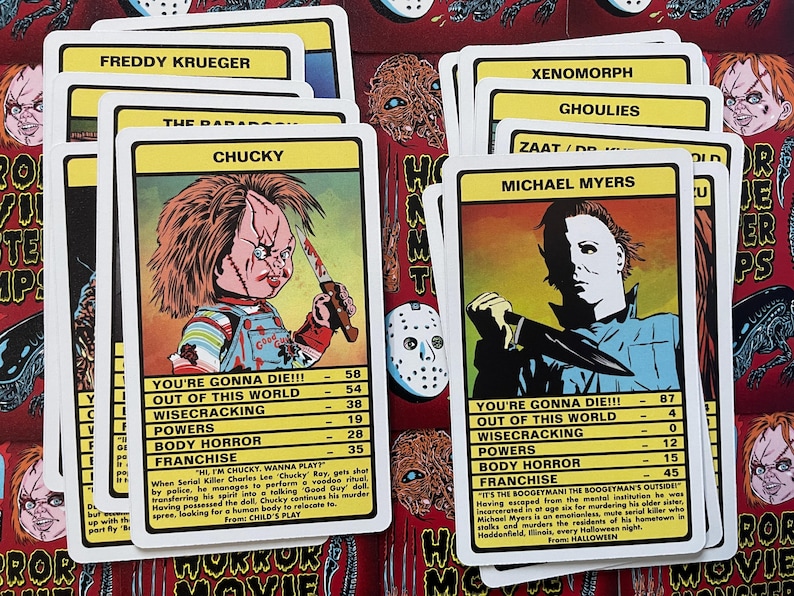 Horror Movie Monster Trumps Card Game