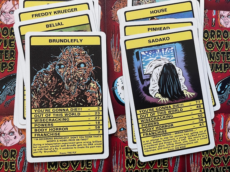 Horror Movie Monster Trumps Card Game