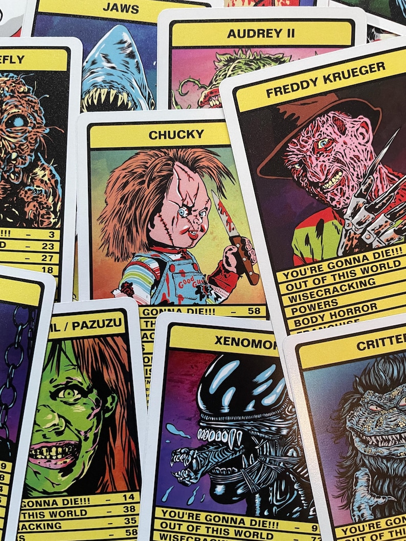 Horror Movie Monster Trumps Card Game