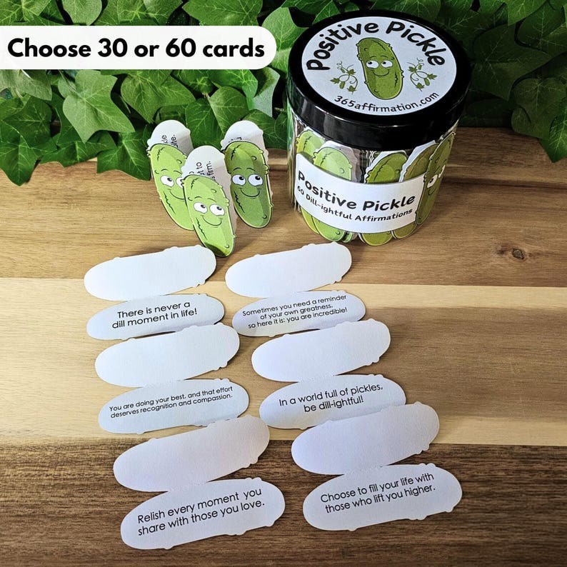 Positive Pickle Affirmation Jar