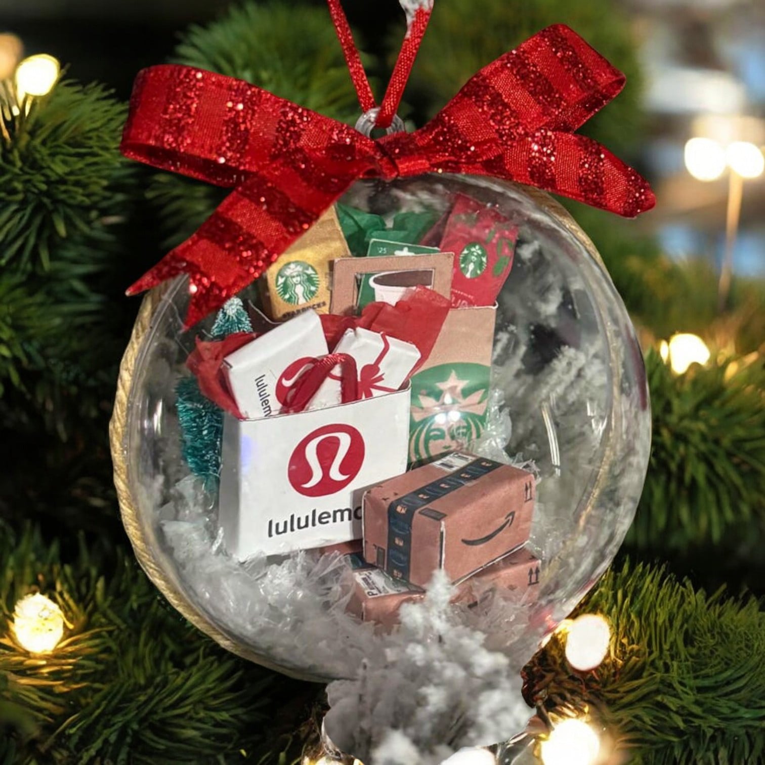 Multi Store Shopping Package Christmas Ornament