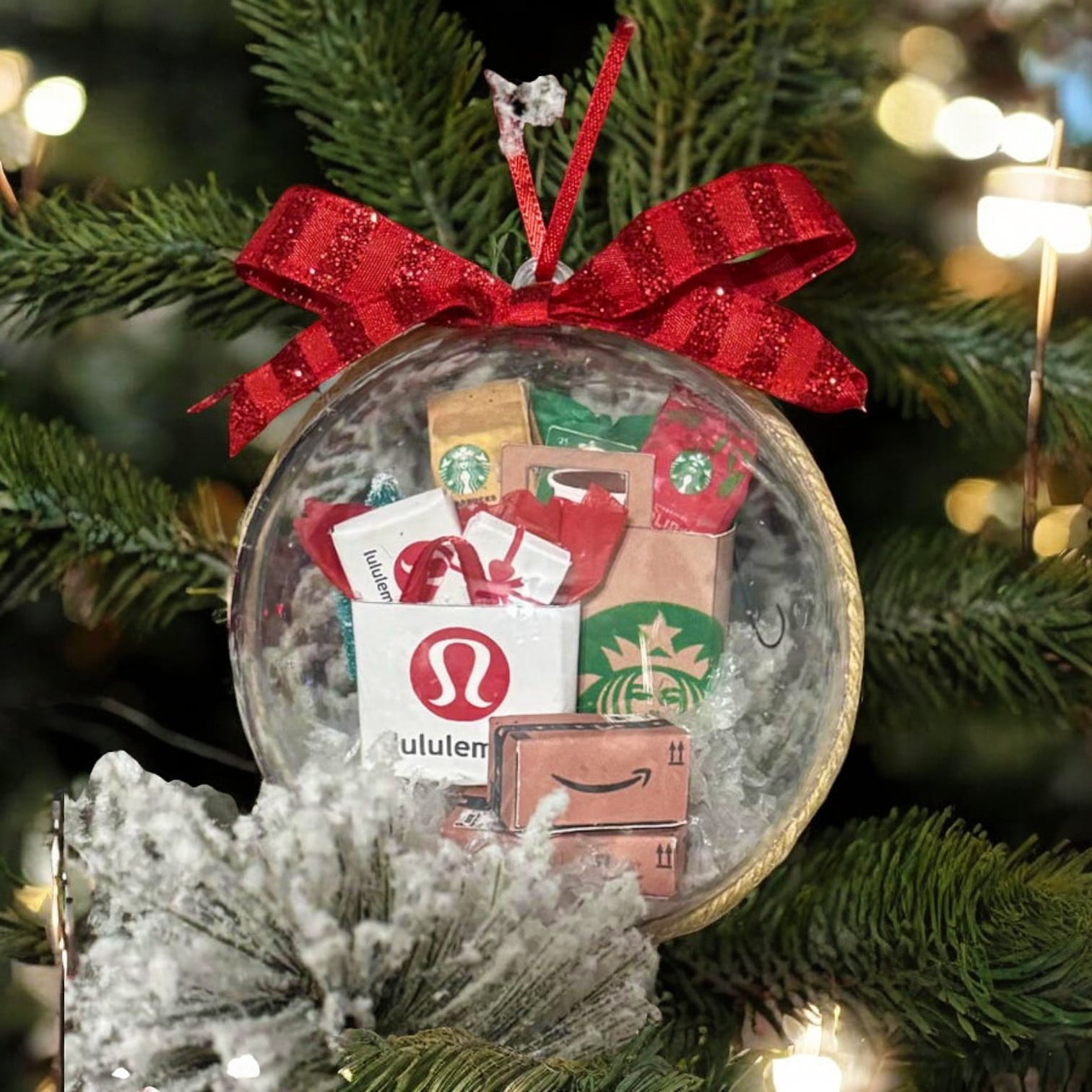 Multi Store Shopping Package Christmas Ornament