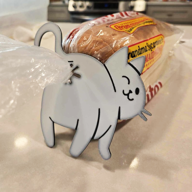 Funny Cat Bread Clip