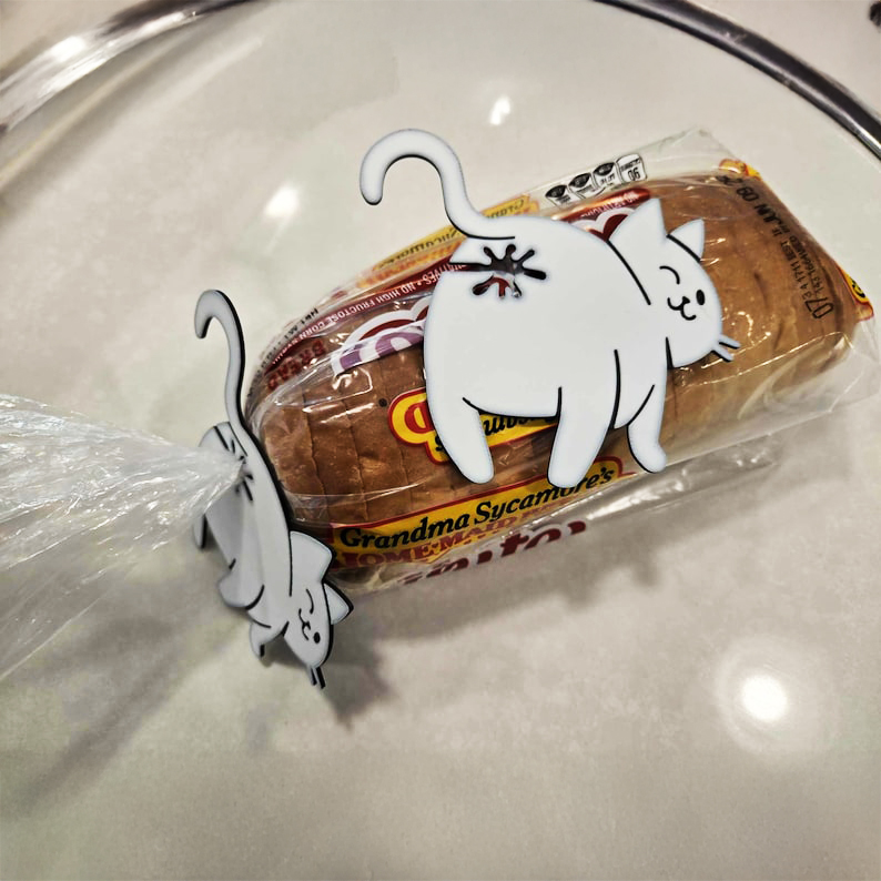 Funny Cat Bread Clip