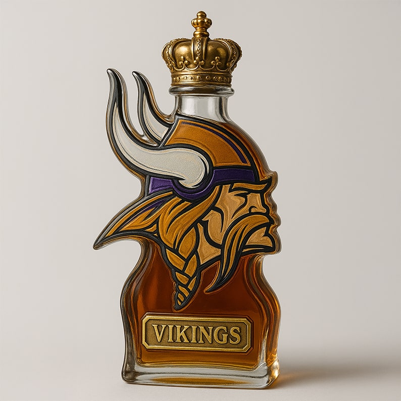 NFL & MLB Team Logo Whiskey Bottle | Chiefs, Yankees, Vikings & More