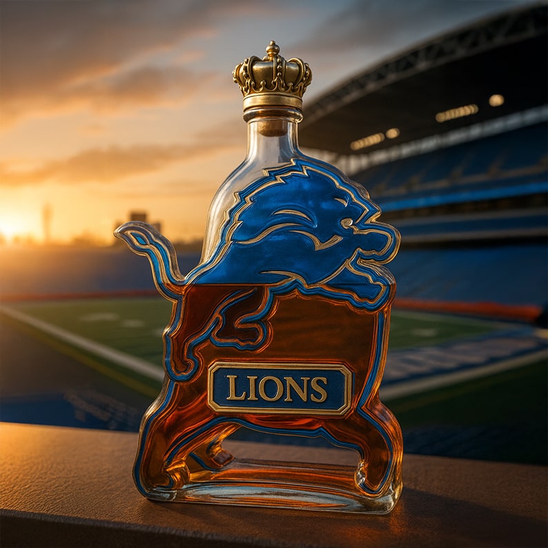 NFL & MLB Team Logo Whiskey Bottle | Chiefs, Yankees, Vikings & More