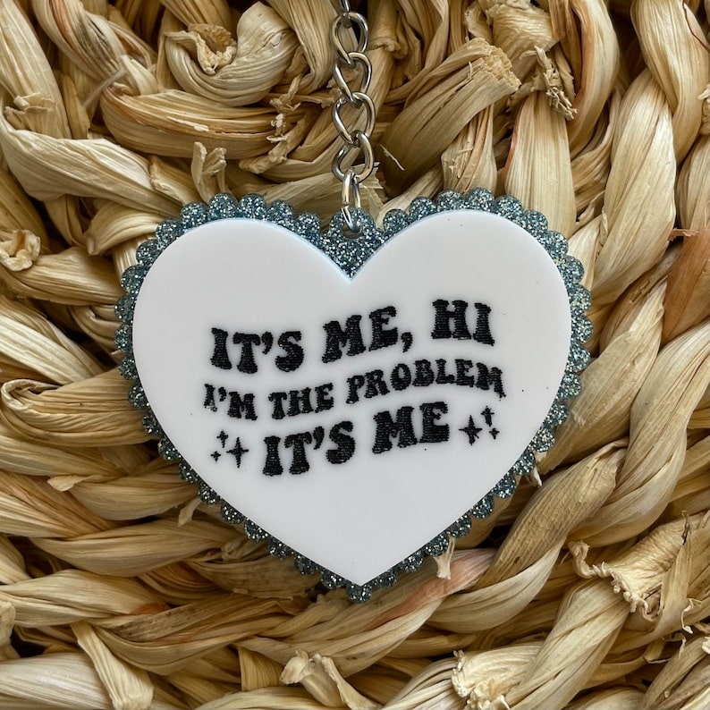 Taylor Lyrics Quote Heart Keychain