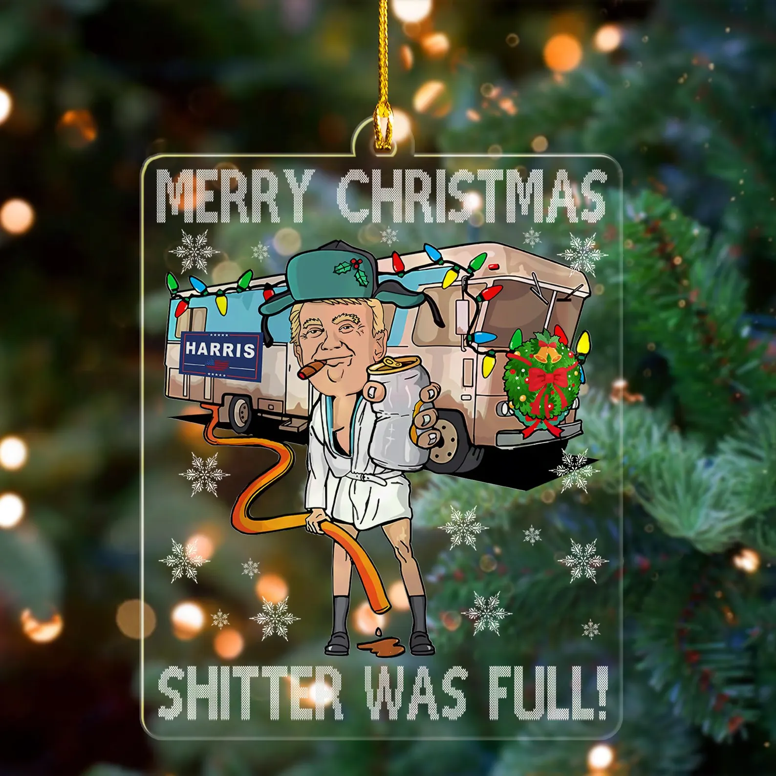 Merry Christmas Trump President Ornament