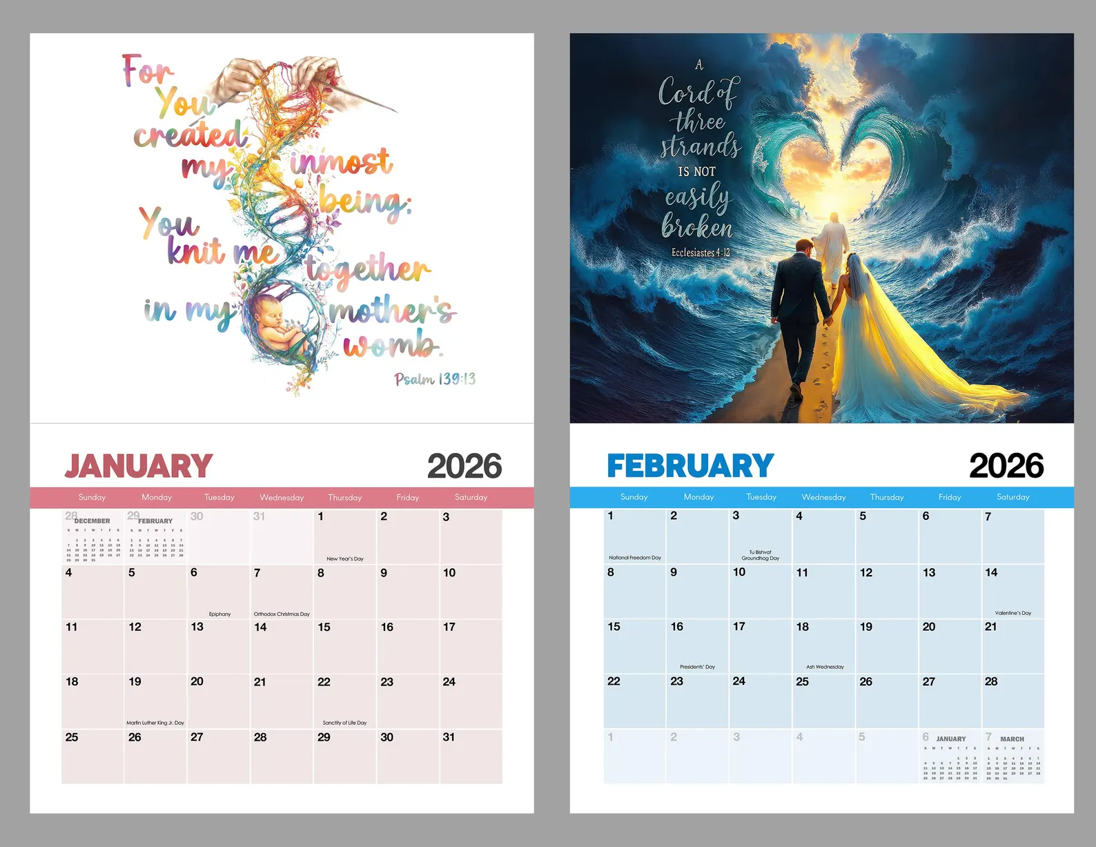 2026 Christian Artwork Calendar