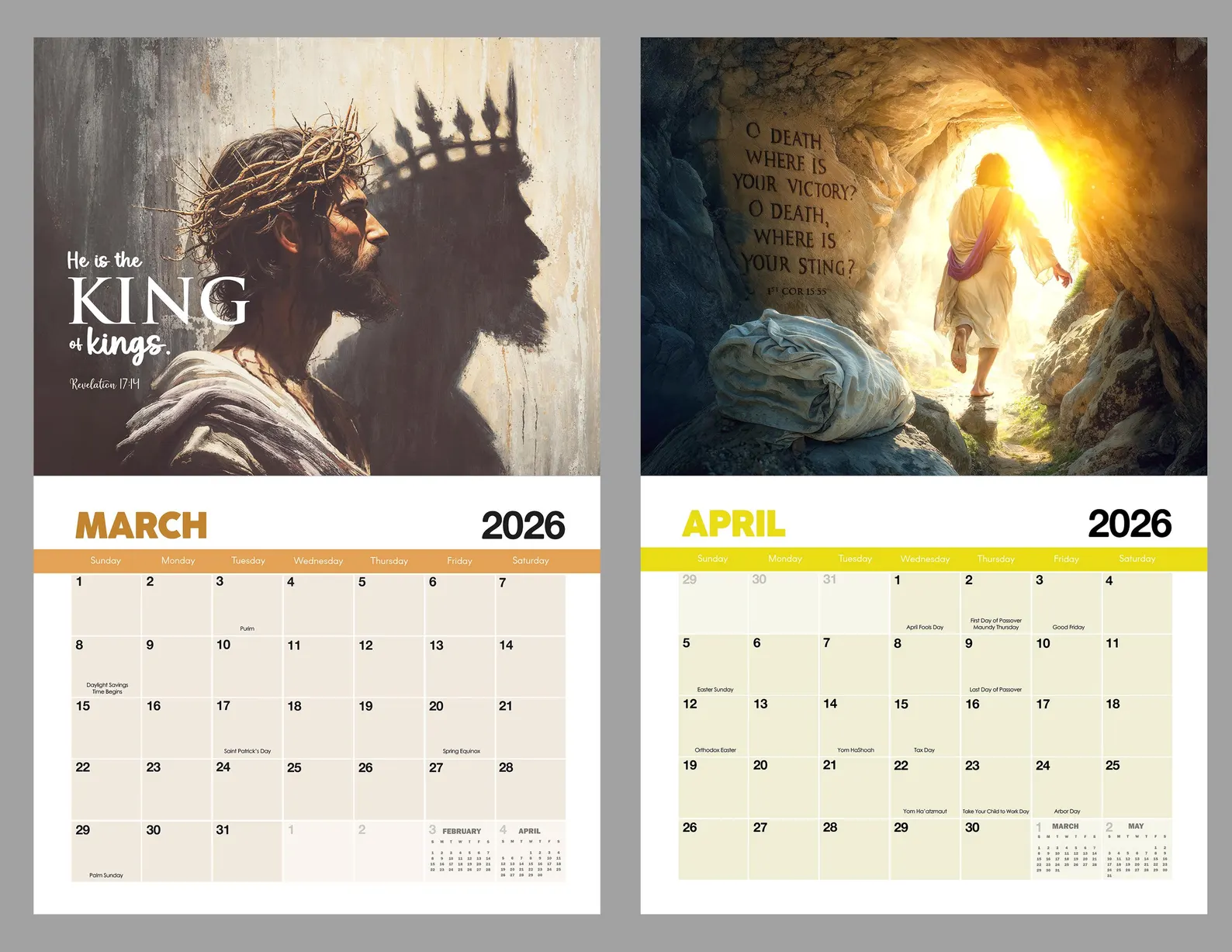 2026 Christian Artwork Calendar
