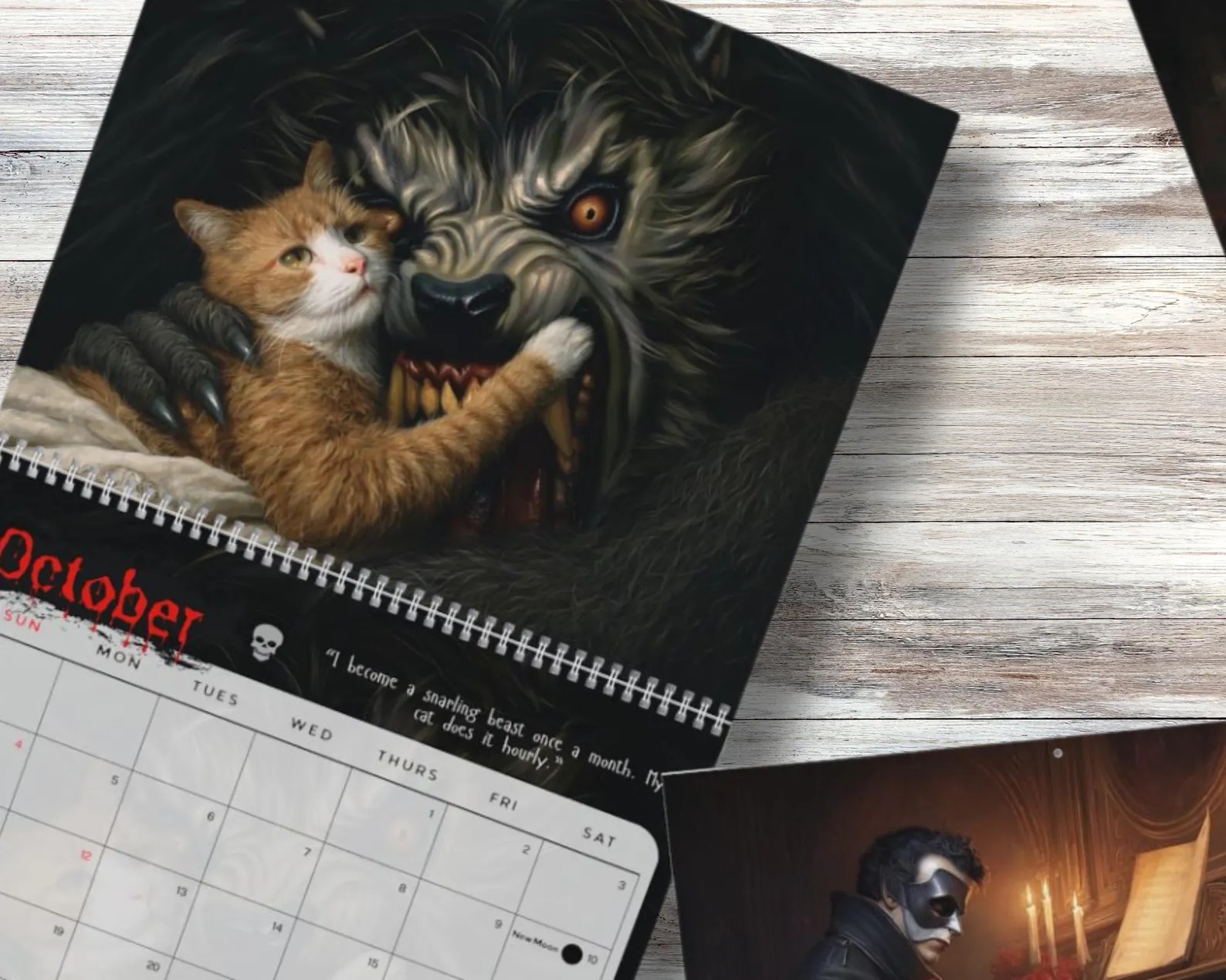 2026 Funny Gothic Horror & Cats Calendar
