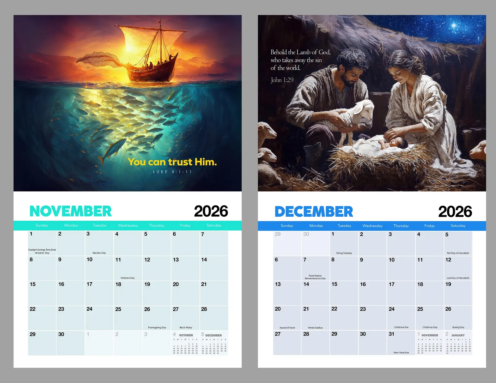 2026 Christian Artwork Calendar