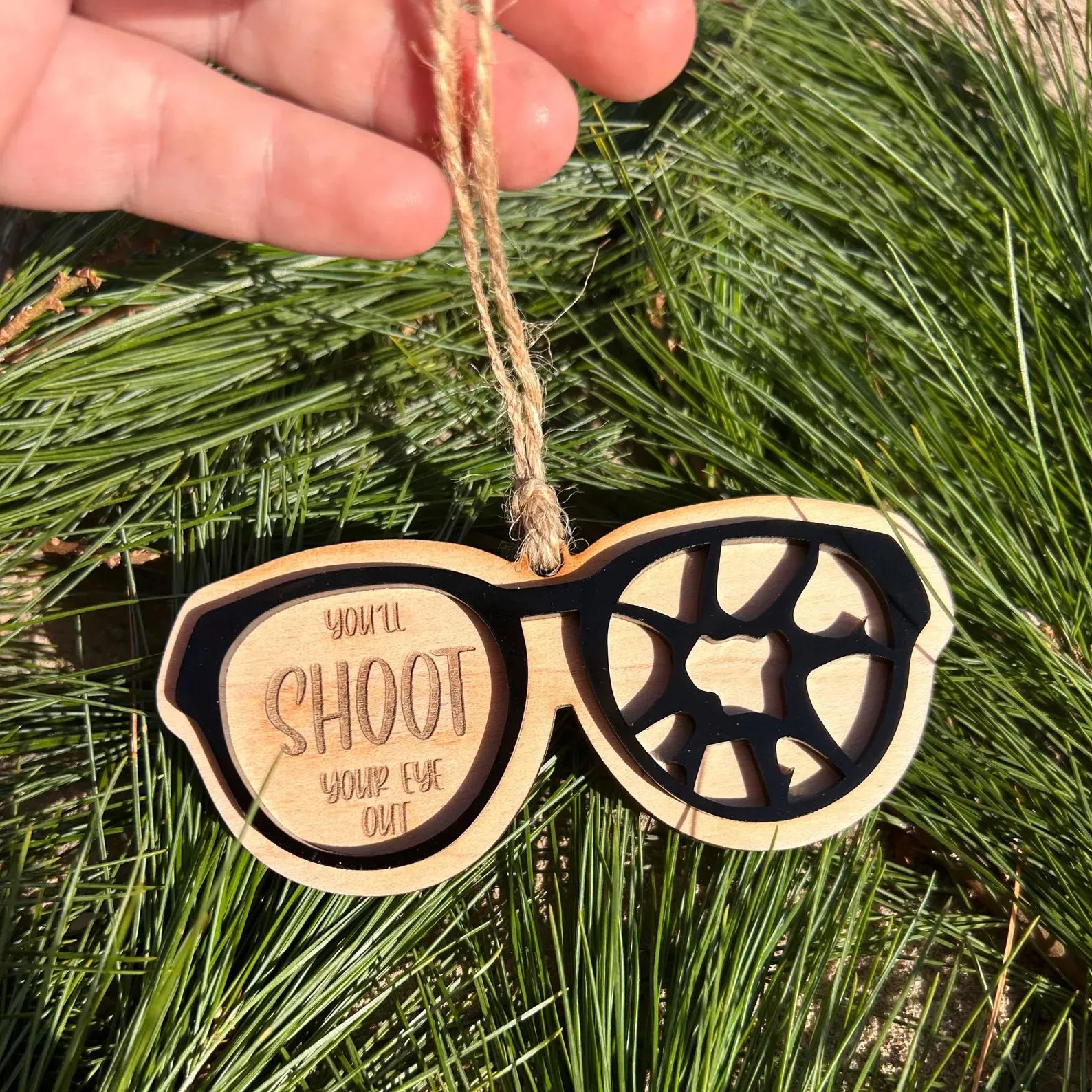 Shoot Your Eye Out Glasses Ornament