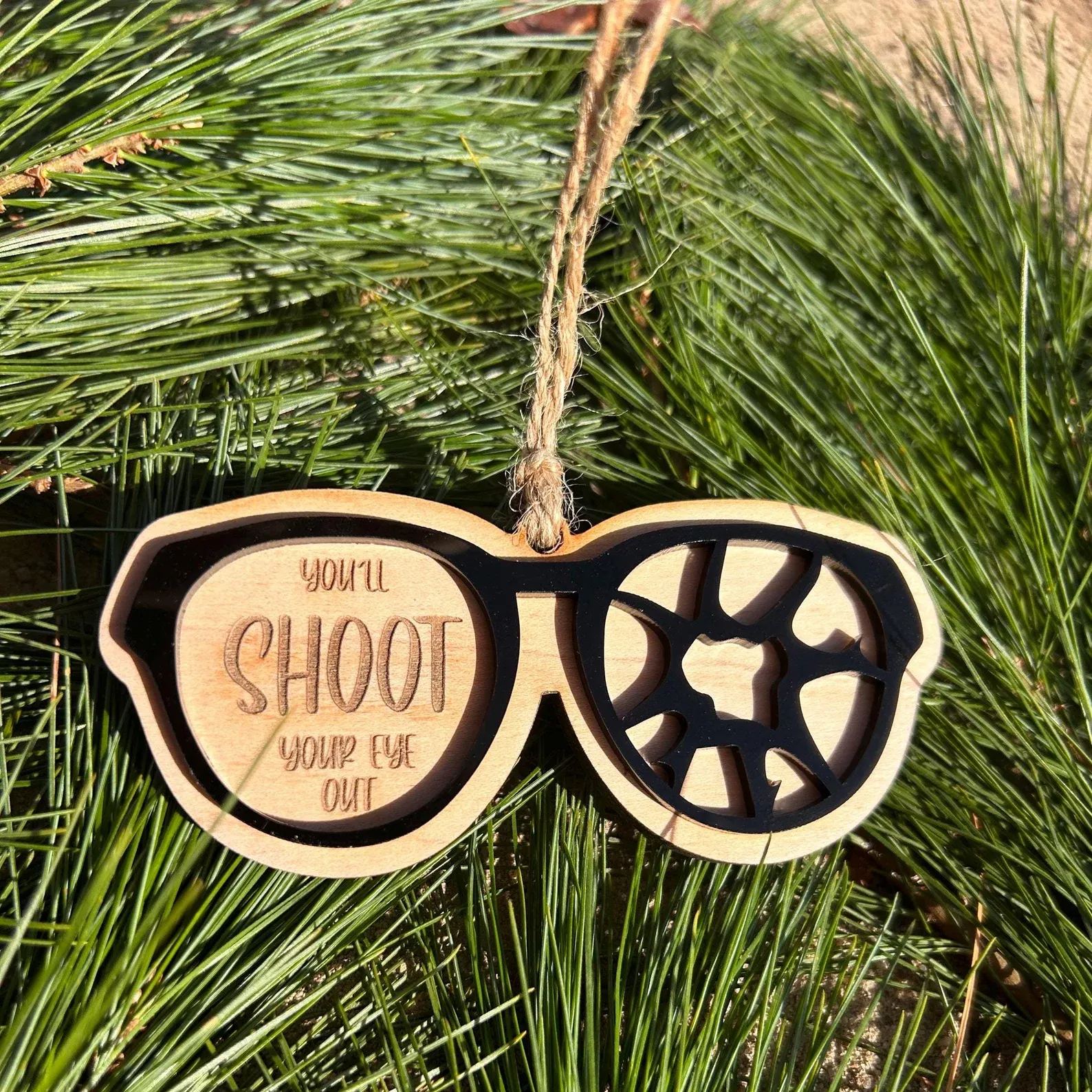 Shoot Your Eye Out Glasses Ornament