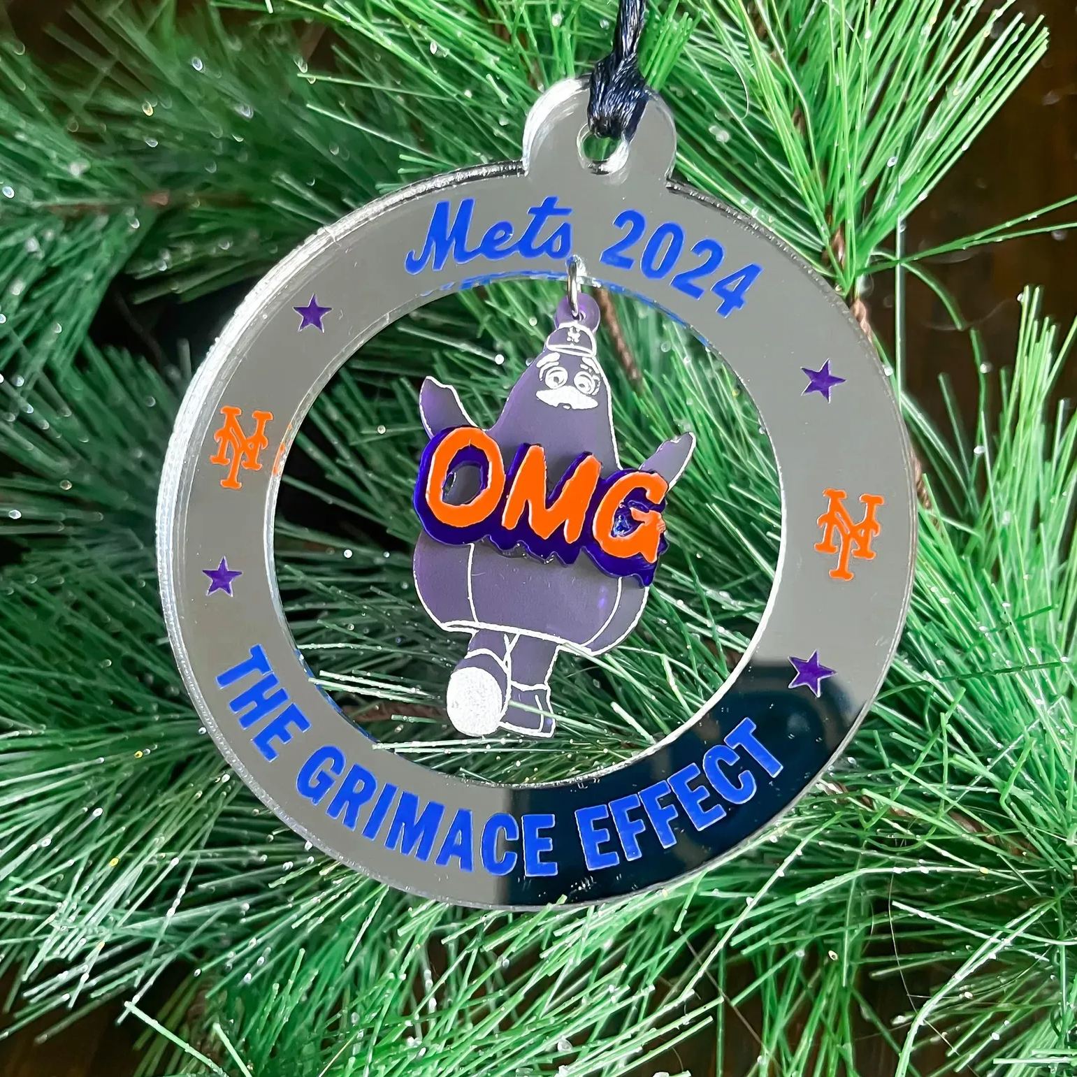 Grimace 2024 Mets Season Ornament