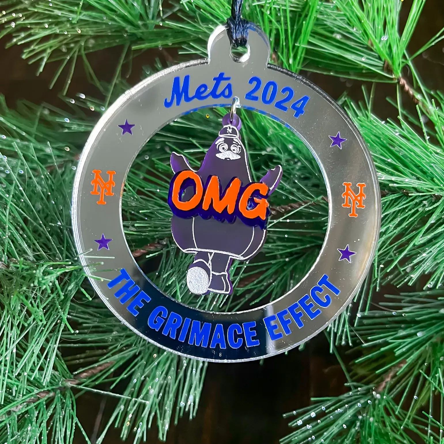 Grimace 2024 Mets Season Ornament