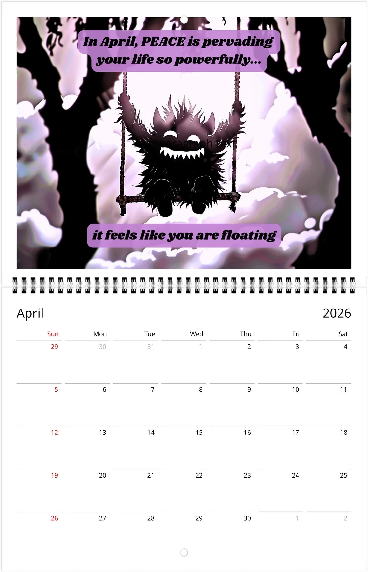 Inspirational Monsters – 2026 Wall Calendar