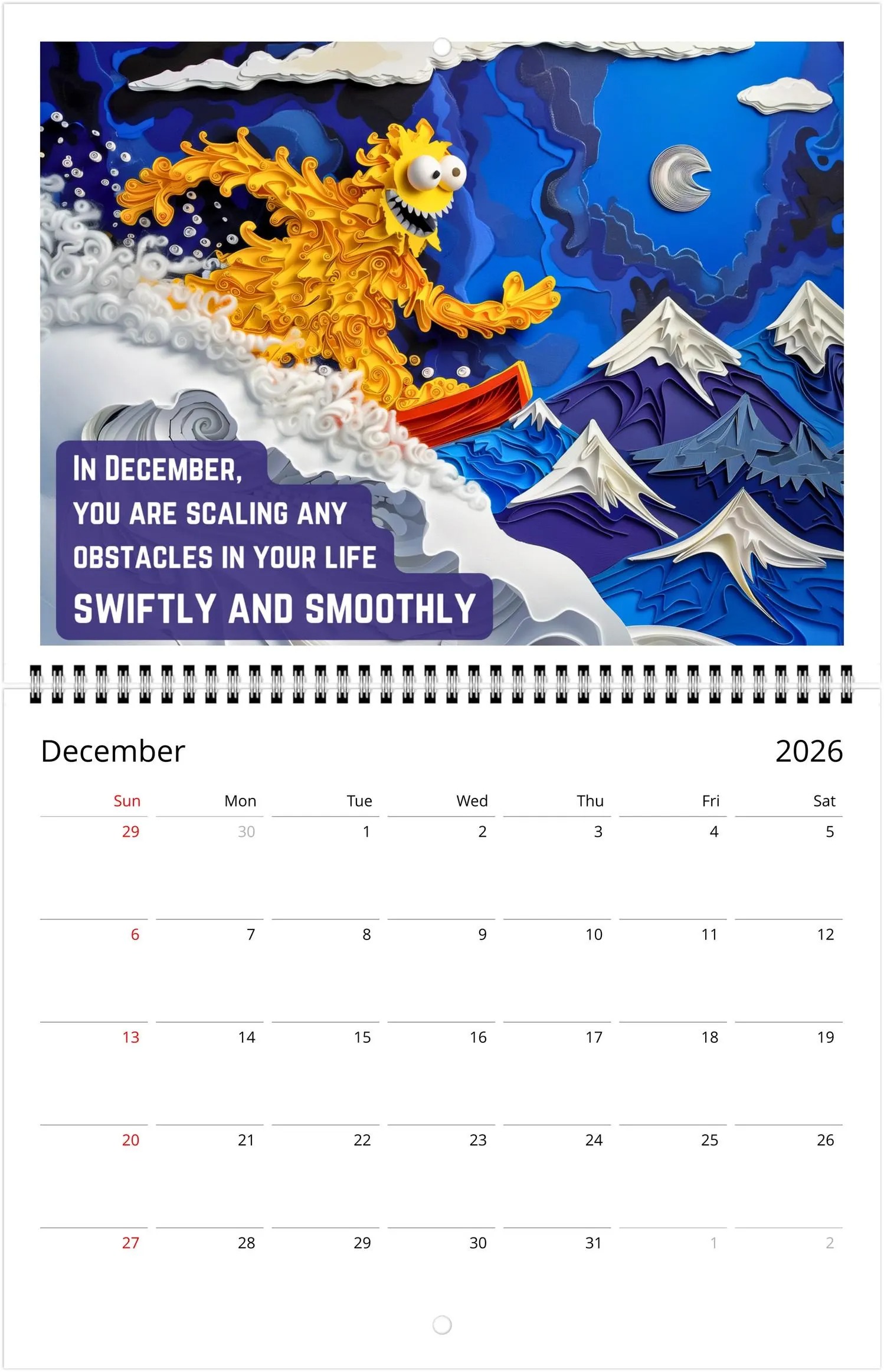 Inspirational Monsters – 2026 Wall Calendar