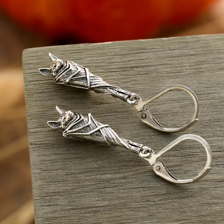 Leverback Vintage Hanging Bat Jewelry