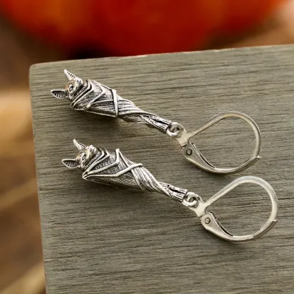 Leverback Vintage Hanging Bat Jewelry