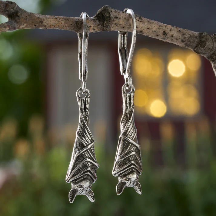 Leverback Vintage Hanging Bat Jewelry