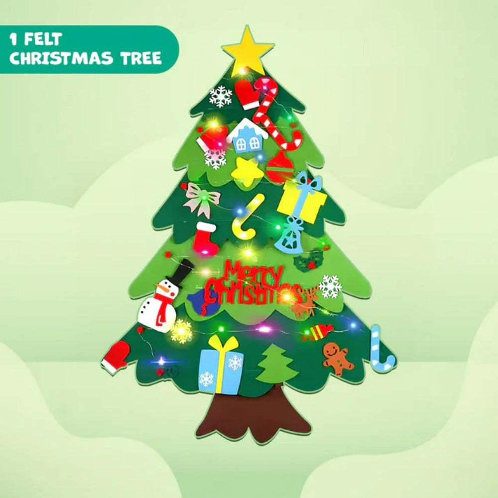Light Up DIY Felt Christmas Tree