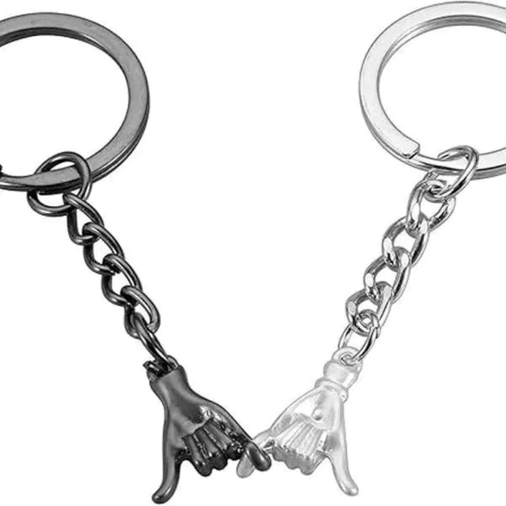 2pcs Pinky Promise Keychains - Matching Gifts for Him, Her, Best Friend or Family