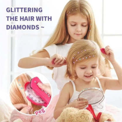 ✨Glitter Diamond Styling Tools Hair Gemstone Styling Set - No Heat Required Hair Styling Accessories