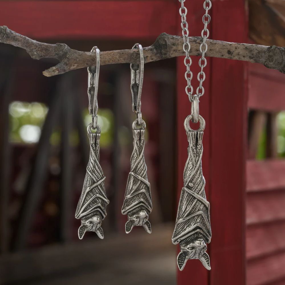 Leverback Vintage Hanging Bat Jewelry