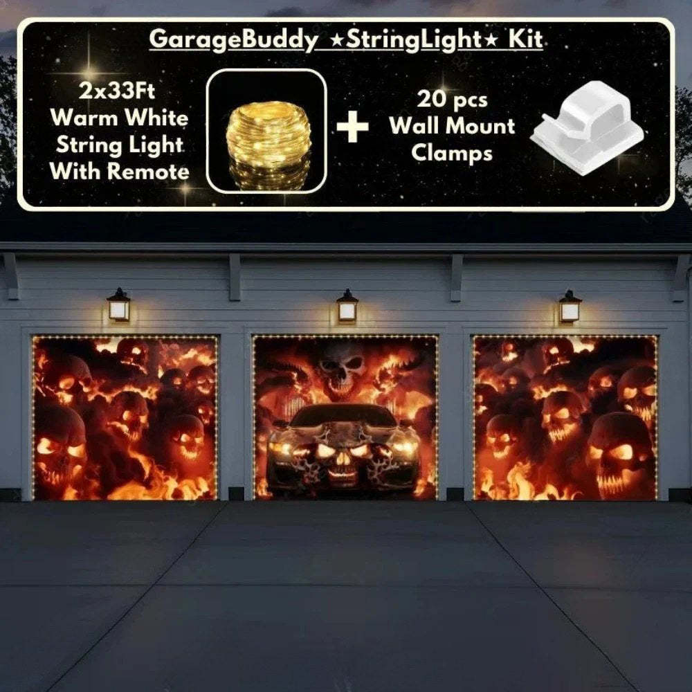 Hell Ride Halloween Garage Door Covers D457