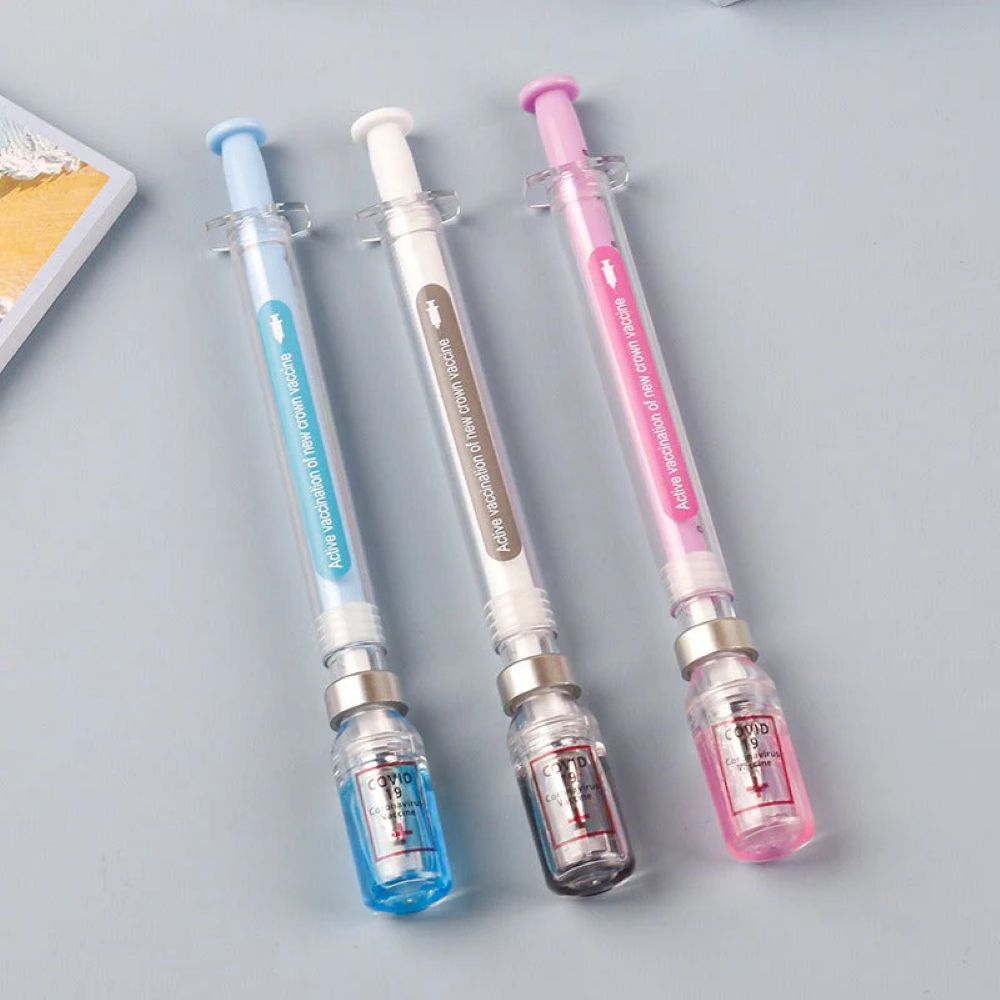 Syringe Shape Gel Pens – Fun Design With Smooth Writing