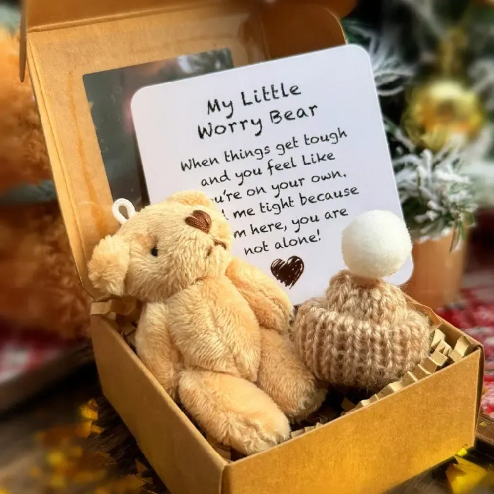Handmade Mini Plush Teddy Bear in Box