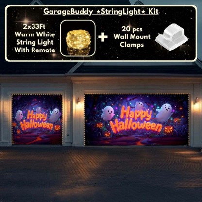 Ghost Party Halloween Garage Door Covers D465