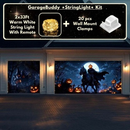 Headless Horseman Halloween Garage Door Covers D461