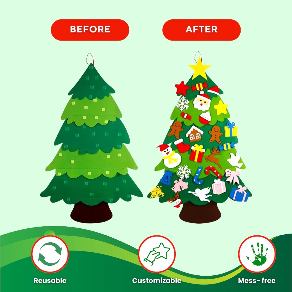 Light Up DIY Felt Christmas Tree