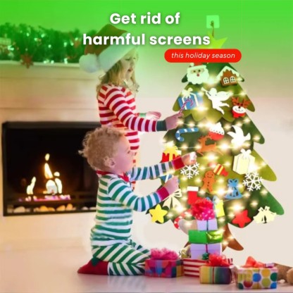 Light Up DIY Felt Christmas Tree