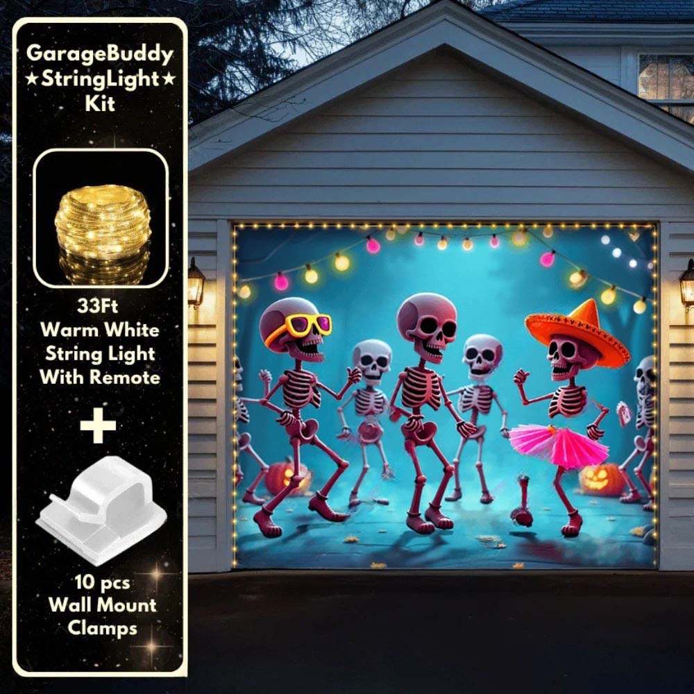 Boogie Bones Halloween Garage Door Covers D463