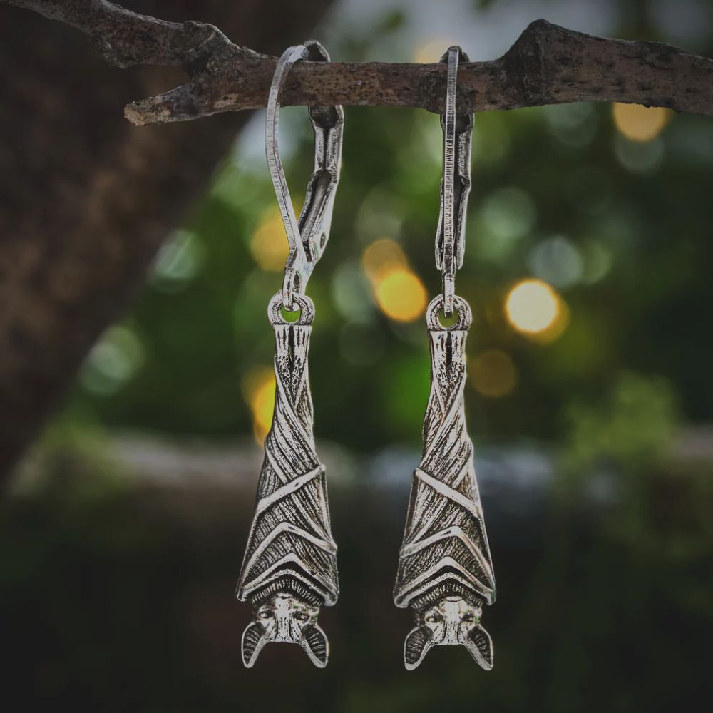 Leverback Vintage Hanging Bat Jewelry