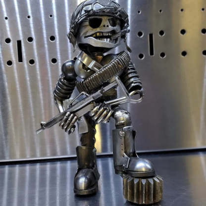 Classic Piston Skeleton Soldiers Sculpture
