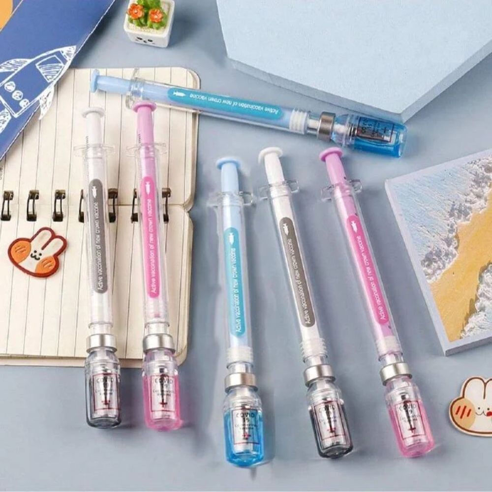 Syringe Shape Gel Pens – Fun Design With Smooth Writing
