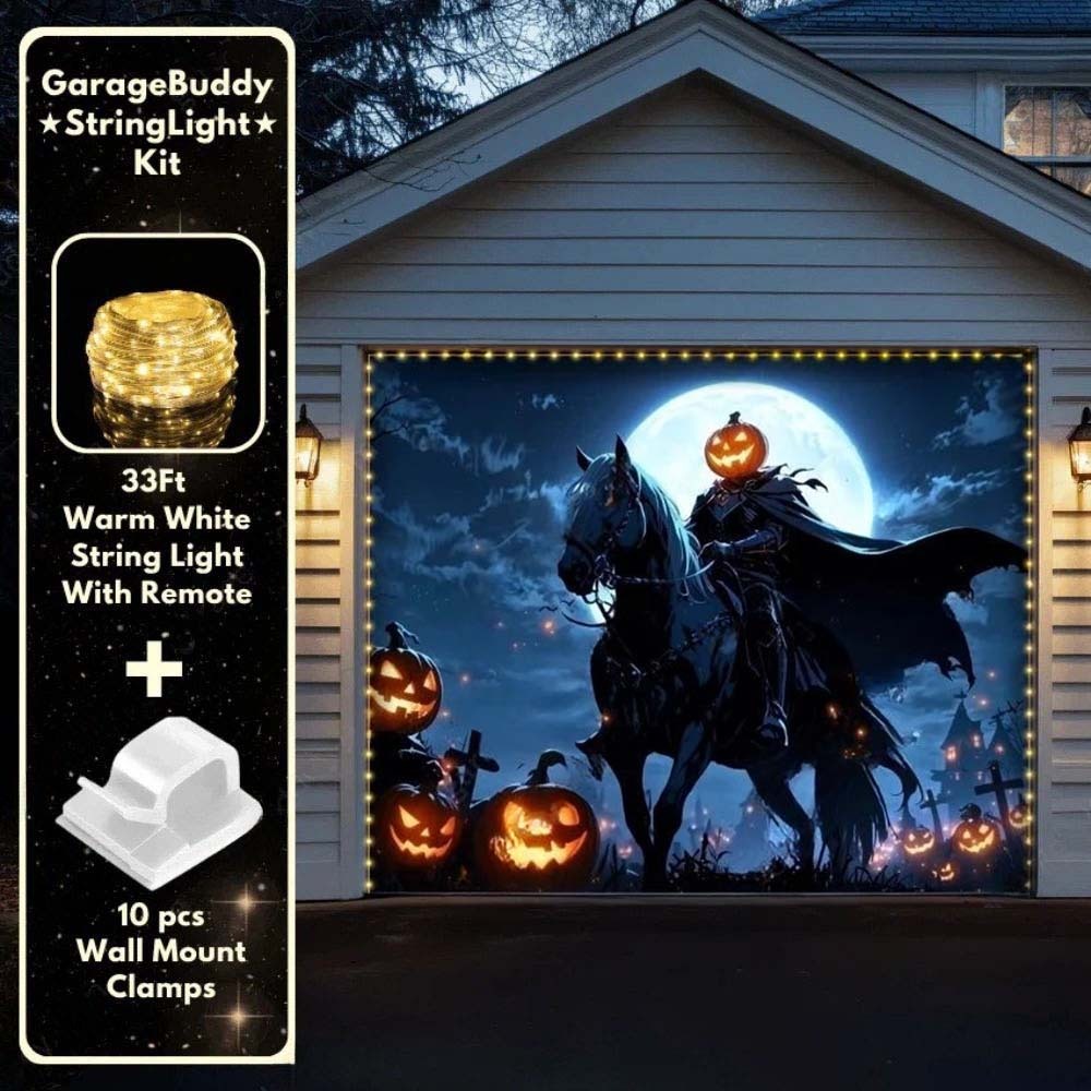 Headless Horseman Halloween Garage Door Covers D461