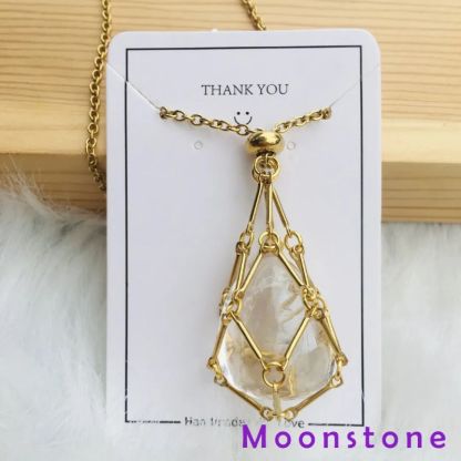 Crystal Stone Holder Necklace