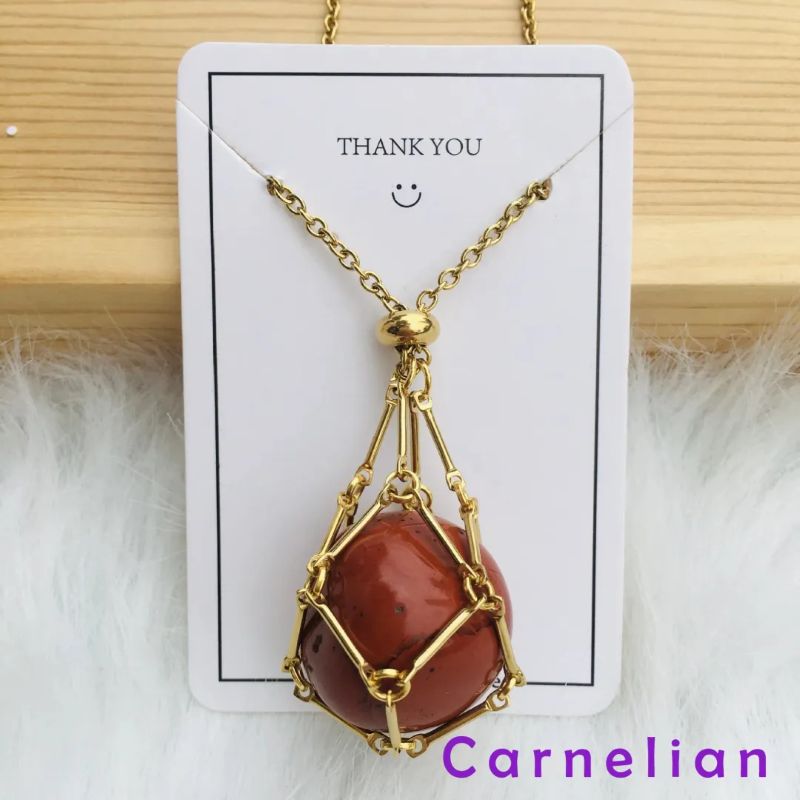Crystal Stone Holder Necklace
